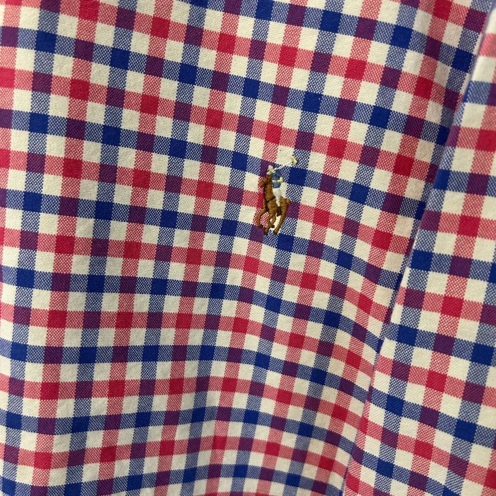 Ralph Lauren Mens 3XB GINGHAM CHECKED LONG SLEEVE BUTTON UP SHIRT Exc Cond - Picture 4 of 8